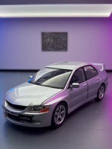 1:24 Lancer Evolution IX Tourbillon Alloy Diecast Model Toys Car Doors Opened with Sound Light Pull Back Vehice Desktop Ornament