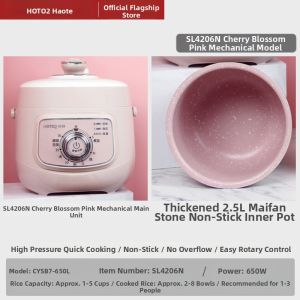 Hotor|Smart Fully Automatic Mini Electric Pressure Cooker 2.5L