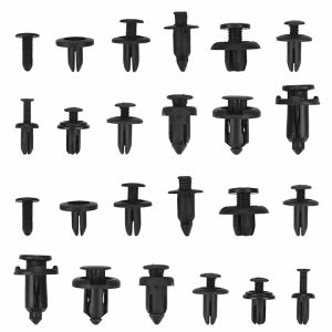 หมุดกิ๊บล็อค 6 ขนาด 100 ชิ้น หมุดยึดพลาสติก 100 ชิ้น Auto Fastener Clip คลิปหนีบรถแบบกล่องหัวเข็มขัด จัดส่งจากกรุงเทพ+จัดส่งฟรี