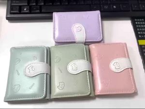 Bevavar Mini Dompet Wanita Lipat Banyak Kompartmen Small Purse