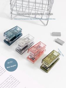 Transparent Mini Portable Stapler for Students and Kids