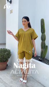 Altalita - Baju Tidur Wanita Dewasa One Set Cringkle Celana Pendek Jumbo Kekinian