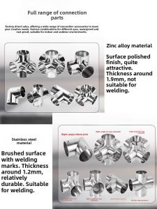 Stainless Steel Pipe Connectors Various Shapes Fittings