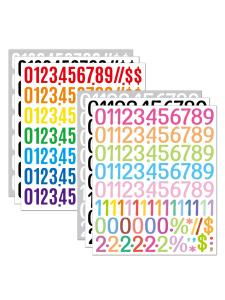 Waterproof 1-Inch Number Stickers for Bullet Journal Archiving Price Date Label Cutting Template Decorative Business Supplies