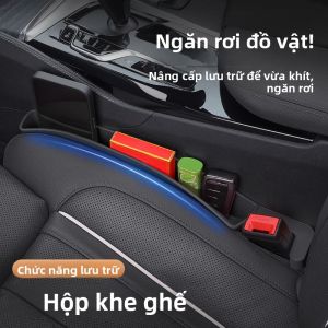 2 Hộp Đựng Đồ Khe Trong Ghế Ô Tô Đa Năng Làm Từ Chất Liệu TPE Bộ Dụng Cụ Ngăn Chặn Khe Trong Ghế Ô Tô Phụ Kiện Màu Đỏ/Đen/Be/Nâu