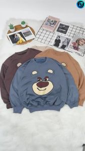 LOTSO CUTE BEAR SWEATER CREWNECK OVERSIZE - SWITER ATASAN WANITA TERBARU