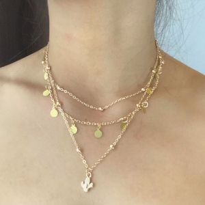 [SG Stock] Rozza Cactus 3 Layer Necklace With Chain For Woman Casual Party