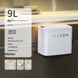 Clear Fruit | Motion Sensor Stainless Steel Kitchen Trash Can Wall Mounted No Drilling
