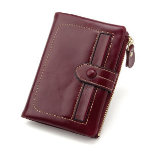 MEIFEI | Leather Oil Wax Durable Women Wallet Multifunctional Large Capacity