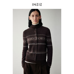 INSIS FEMME | Australian Merino Wool Retro Fair Isle Knitted Cardigan