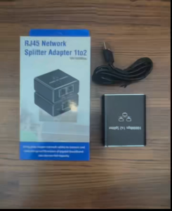 ตัวแยกสายอีเทอร์เน็ต 1 ถึง 2 LAN 1000Mbps พร้อมสาย USB ตัวแยก RJ45 เข้ากันได้กับสาย Cat5/5e/6/7/8