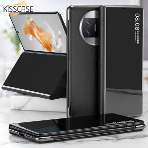 KISSCASE Smart Flip Leather Transformable Case for Huawei Mate X3 Full Cover Case for HUAWEI Mate X3 Answer Calls Without Open Huawei Mate X3 Case Cover