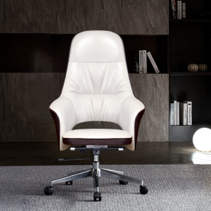 High-End Ergonomic Leather Office Chair Executive Desk Computer Chair Home Study Room Reclining Genuine Leather Chair