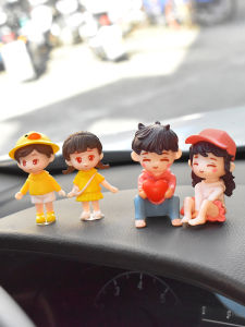 Cute Couple Doll Car Interior Decoration Accessories Center Console Automobile Decorations for Boys And Girls