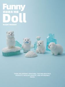 Arctic Bear Penguin Iceberg Winter Car Dashboard Office Desktop Mini Figurine Landscape Accessories Resin Cartoon Decorations