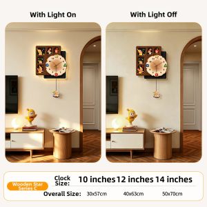 CTYLIGHTZ | Silent Creative Cartoon Clock Wall Clock