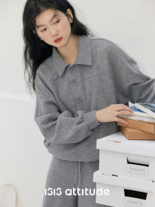 Amy wine house | Áo Hoodie Len Lỏng và Giúp Gọn Gàng Màu Xám Hoa