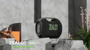 Loa Bluetooth di động công suất cao ZEALOT ZE01 công suất 120W chống nước đèn RGB nhiều màu loa siêu trầm không dây âm thanh nổi 360 độ Kết nối TWS - Chính hãng bảo hành 12 tháng