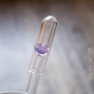 Decorative Glass Heart Shaped Straw Caps Dustproof Cover Cute Insect Repellent Plug Hygienic Heat Resistant for Drinking Straws