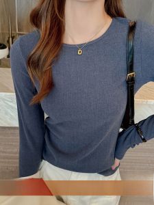 MiiOW | Womens Round Neck Long Sleeve Base Shirt Fleece Inner Wear Thermal Warm Top Cat Person Daily Style Polyester Spandex Blend