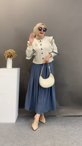 ATASAN SET ROK KNIT PREMIUM KECE