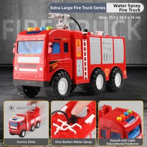Water Spraying Large Fire Truck Toy Car