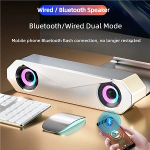 Bluetooth Speaker USB Wired Speaker Computer Soundbar Stereo Surround Subwoofer for Pc Laptop Theater Surround Audio System