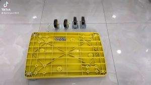 Xe đẩy hàng sàn nhựa S.UMIKA T350 - Khung thép tay cầm gấp mở tiện lợi tải trọng 350kg