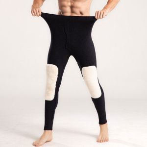Thickened Fleece Winter Thermal Cotton Pants for Men And Women High Waist Wool Filled Warm Trousers for Cold Weather