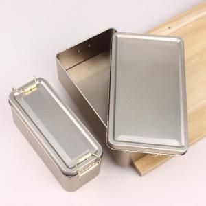 Buckle Storage Box Dustproof Storage Tin Rectangular Tinplate Cookie Tin Box With Lid For Candy Coffee Tea Jewelry Chocolate