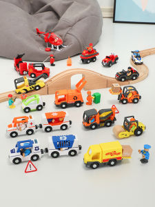 Sound Light Magnetic Wooden Track Train Toy