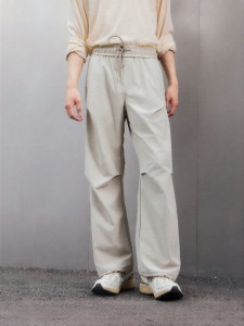 BODYDREAM | Wrinkle Nylon Lightweight Straight Pants