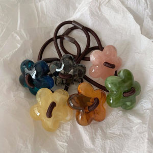 Adorable Floral Hair Ties for Girls Versatile Stylish Simple Elegant Hair Bands High End Feeling Hair Rings Original Design