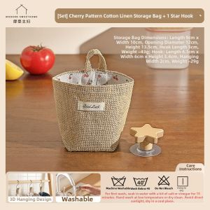 MODERN SWEETHOME | Hanging Storage Bag for Small Items Cotton and Linen