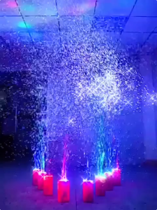 2025 Imitation Firework Bubble blowing Machine Electric Bubbles With Music Light Wedding CNY Atmosphere toys kids gift