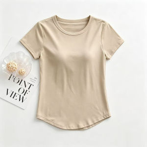 Slim Fit Built-in Bra Summer T-Shirt