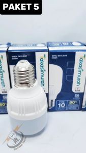 bohlam lampu led 10watt (1paket 5pcs) merek TAKASIMURAH bolam lampu murah cahaya putih super terang