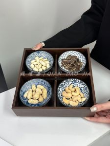Bộ Bát Đĩa Đựng Trái Cây Kiểu Trung Hoa Mới Dùng Trong Nhà Phòng Khách Trưa Chiều Đồ Ăn Nhẹ Đĩa Đựng Trái Cây Đĩa Đựng Hạt Khô