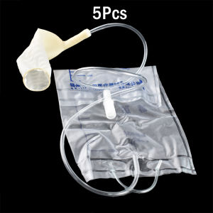 Raiuleko | 5Pcs/Lot Male Urine Drainage Bag Medical Latex Catheter 1000ML For Elderly Bed Incontinence Patient Urine Collector Health Care