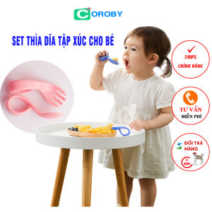 Thìa tập xúc cho bé tập ăn MISUTA bộ thìa dĩa cho bé ăn dặm