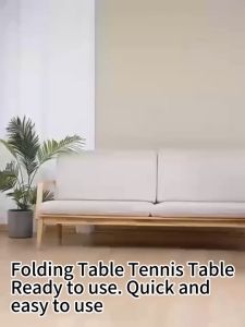 Standard Table Tennis Table Rainproof Sunproof Collapsible Ping-Pong Table No Assembly Required Ping Pong Table Tennis Table Multi-Use Free Standing Table Net Set Included