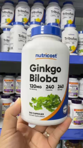 Viên uống Nutricost Ginkgo Biloba 120mg – Hỗ trợ tuần hoàn máu tăng cường trí nhớ & cải thiện tập trung