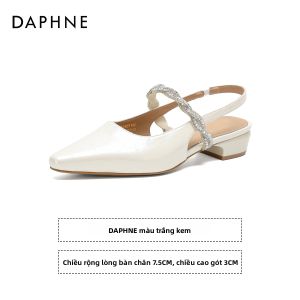 Daphne | Giày Mary Janes Mũi Hở Gót Vuông