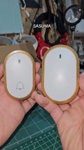 SASUMA Bel Pintu Rumah Bel Tanpa Kabel Wireless Door Bell Remote / BLACK GOLD