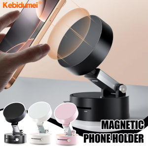 Kebidumei Double Sided Suction Cup Ma-gnetic Phone Holder Lazy Multi-functional Foldable Storage Holder Vacuum Suction Phone Holder