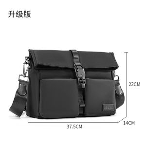 Fashionable Casual Crossbody Bag Osoce2025 Mens Messenger Bag Commuter Single Shoulder Bag Soft Polyester Lining Youth Leisure
