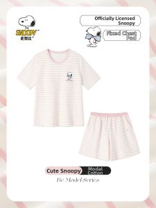 BE | Moisture Wicking Cotton Womens Padded Shorts Sleeves Sleepwear Set