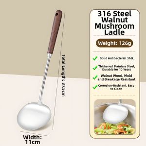 316 Stainless Steel Cooking Spatula Wooden Handle