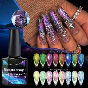 Bộ Sơn Gel Mắt Mèo Cầu Vồng 7.5ml Làm Móng Nghệ Thuật Tẩy Được Sử Dụng Đèn UV/LED Màu Bán Vĩnh Cửu Kèm Dụng Cụ Nam Châm