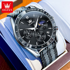 OLEVS Watch For Mans Waterproof Original Branded Fallow Fashion Multi Function Chronograph Luminous Calendar Quartz Watch